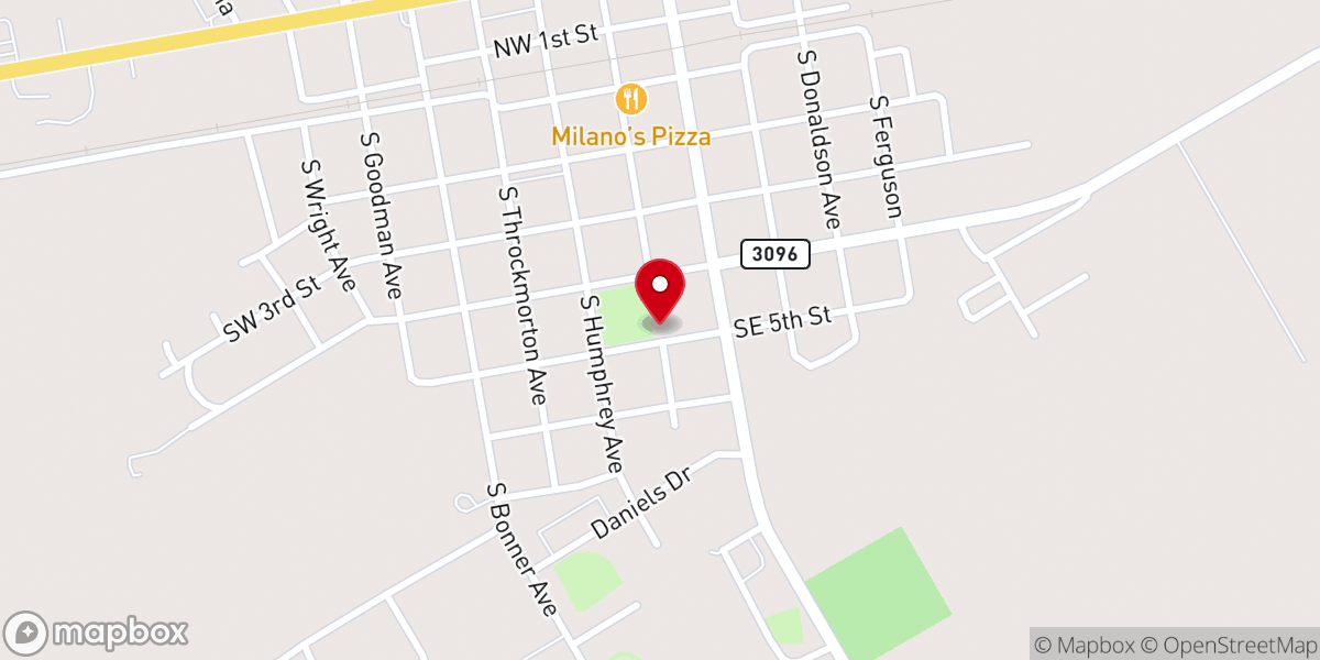 Map showing location of New Living Standard Church