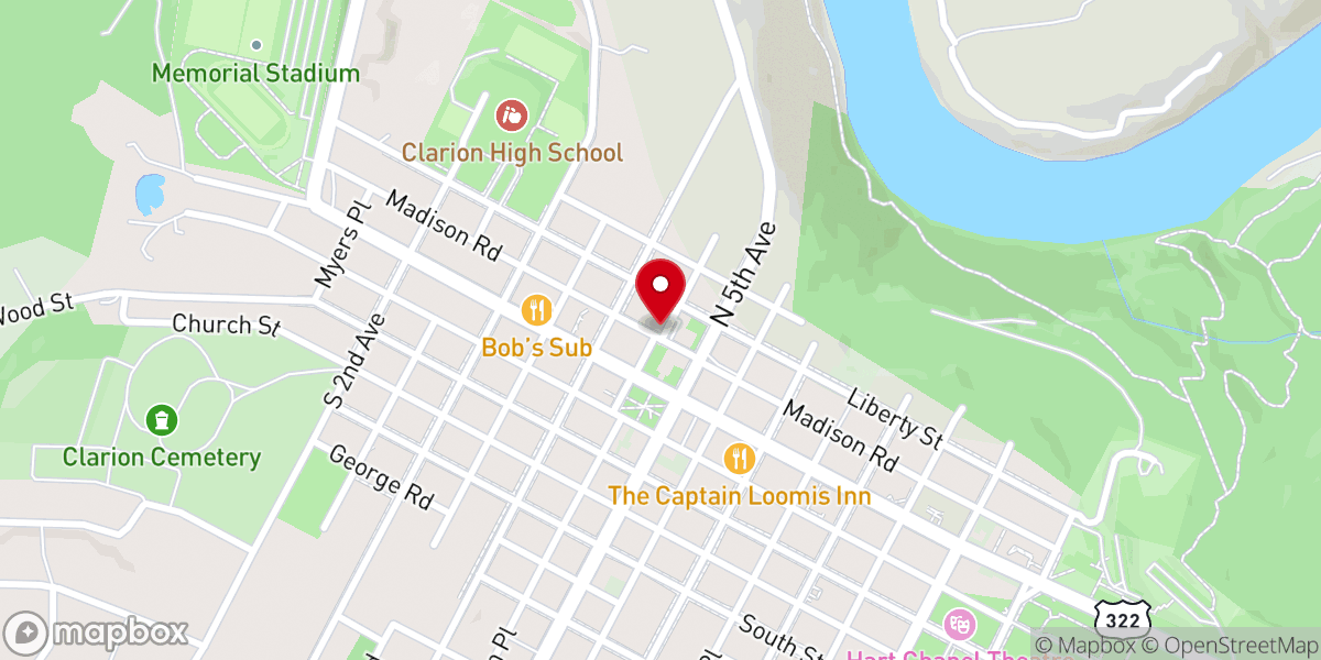 Map showing location of Grace Lutheran Church