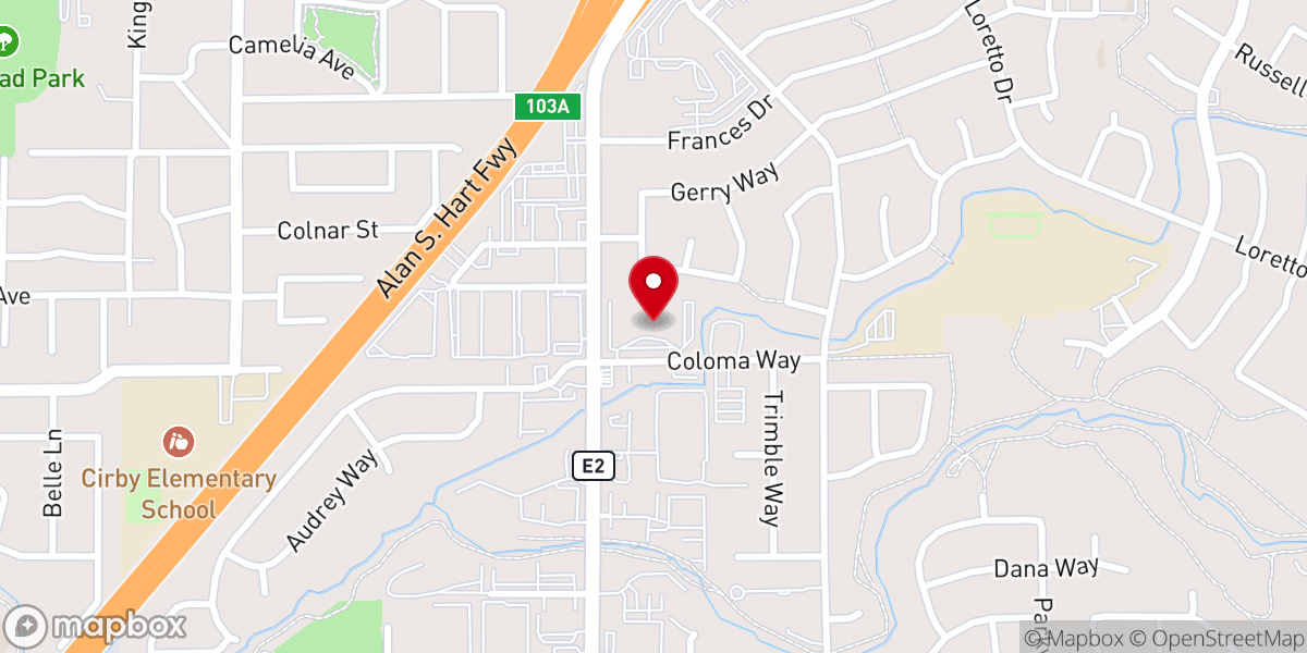Map showing location of Centerpoint Community Church