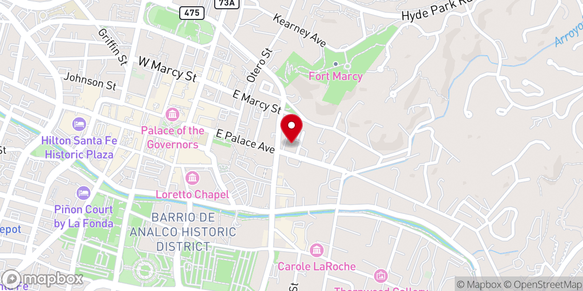 Map showing location of The Church of the Holy Faith