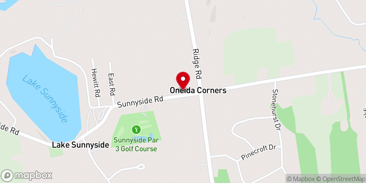 Map showing location of Oneida Community Church