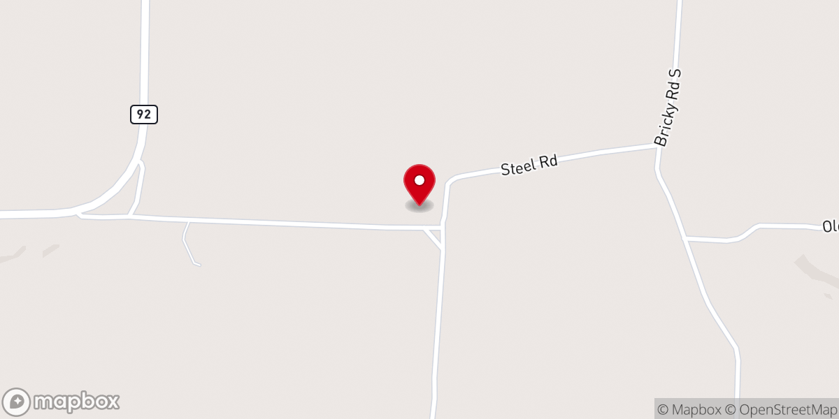 Map showing location of Steele Hopewell United Methodist Church