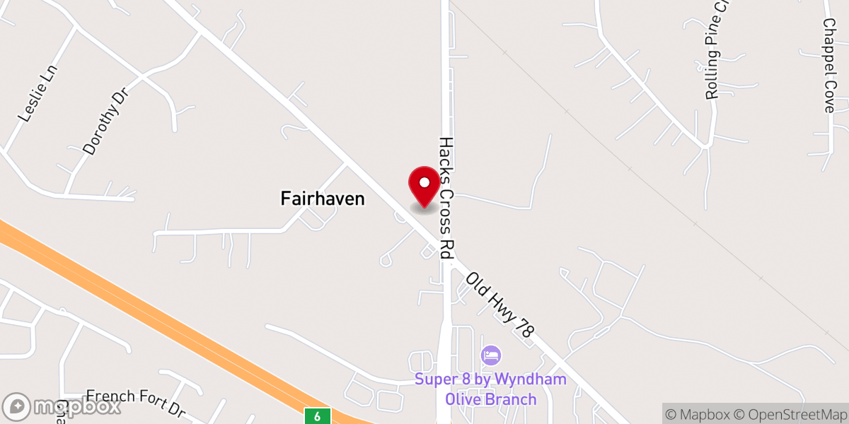 Map showing location of Hurt's Chapel CME Church