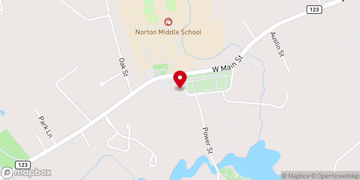 Map showing location of St. Mary's Catholic Church-Norton