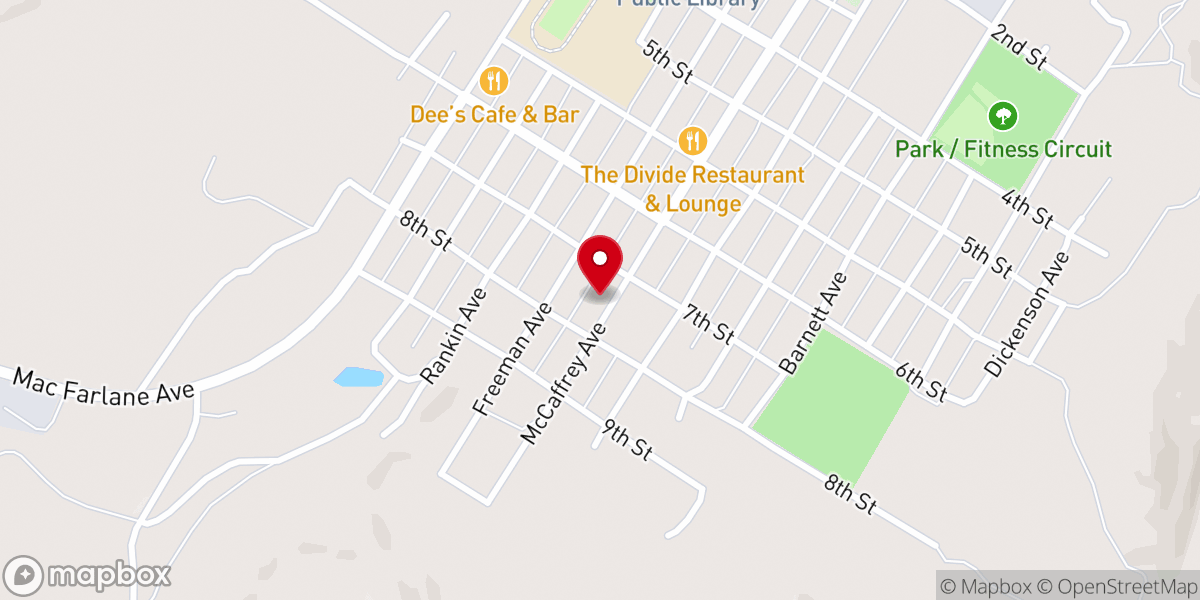 Map showing location of St. James' Episcopal Church