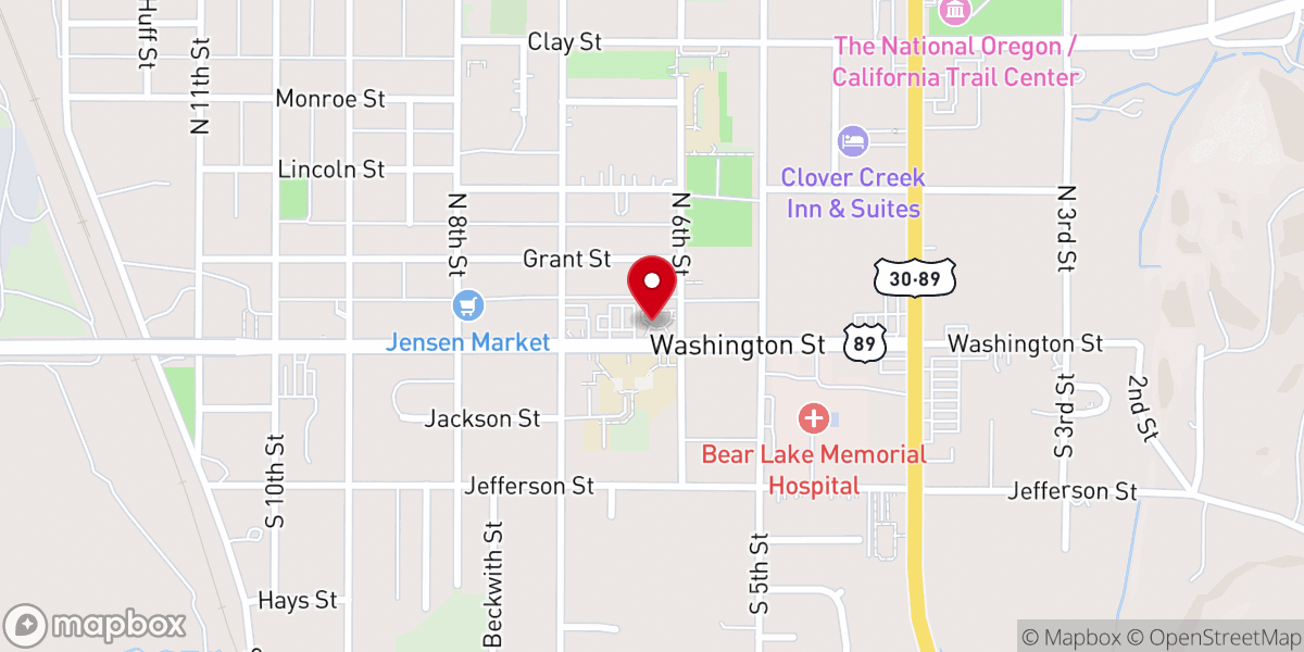 Map showing location of Montpelier Tabernacle