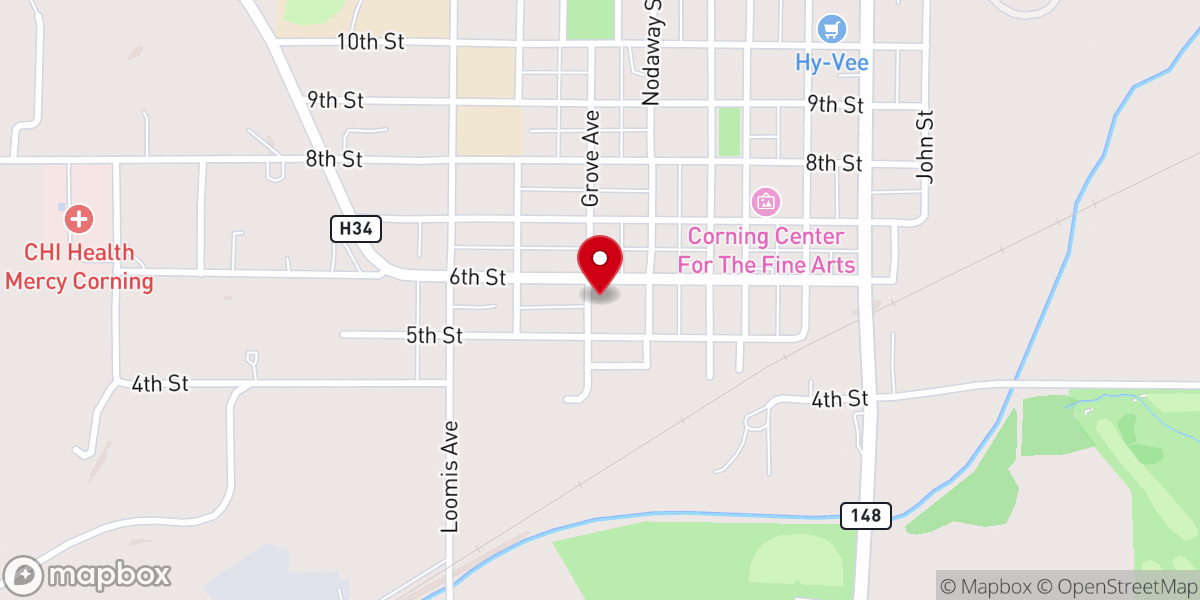 Map showing location of St. Patrick Catholic Church
