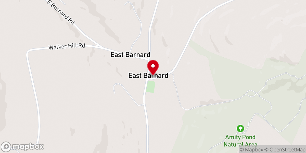 Map showing location of East Barnard Church