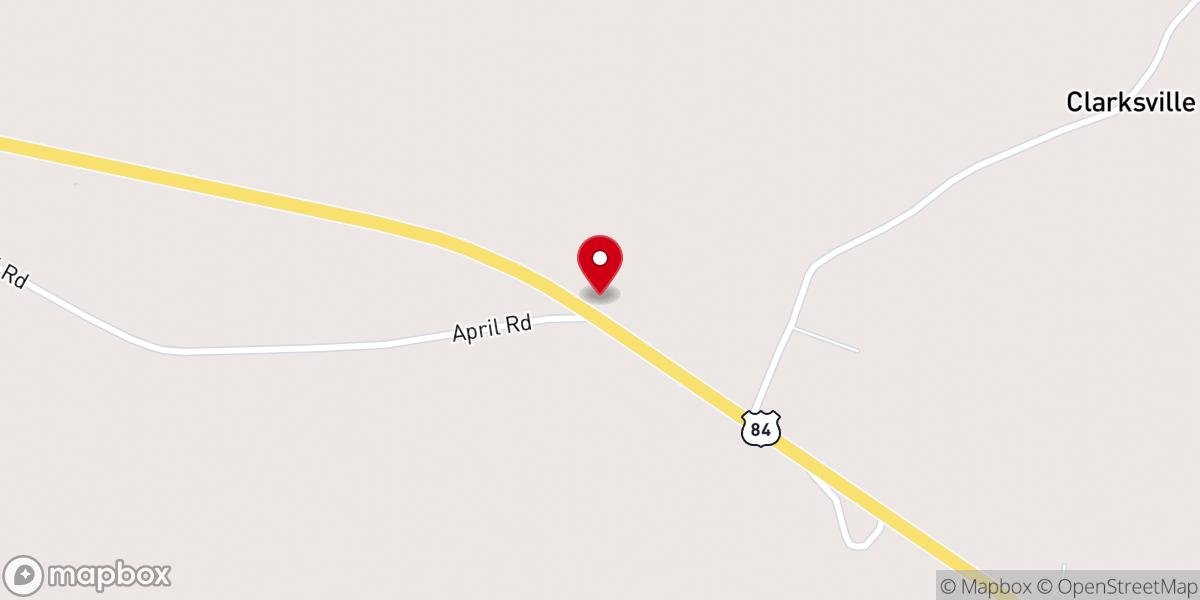 Map showing location of New Clarksville Church