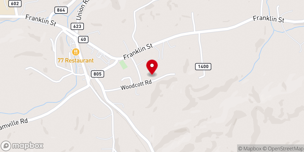 Map showing location of Ferrum Church of the Brethren