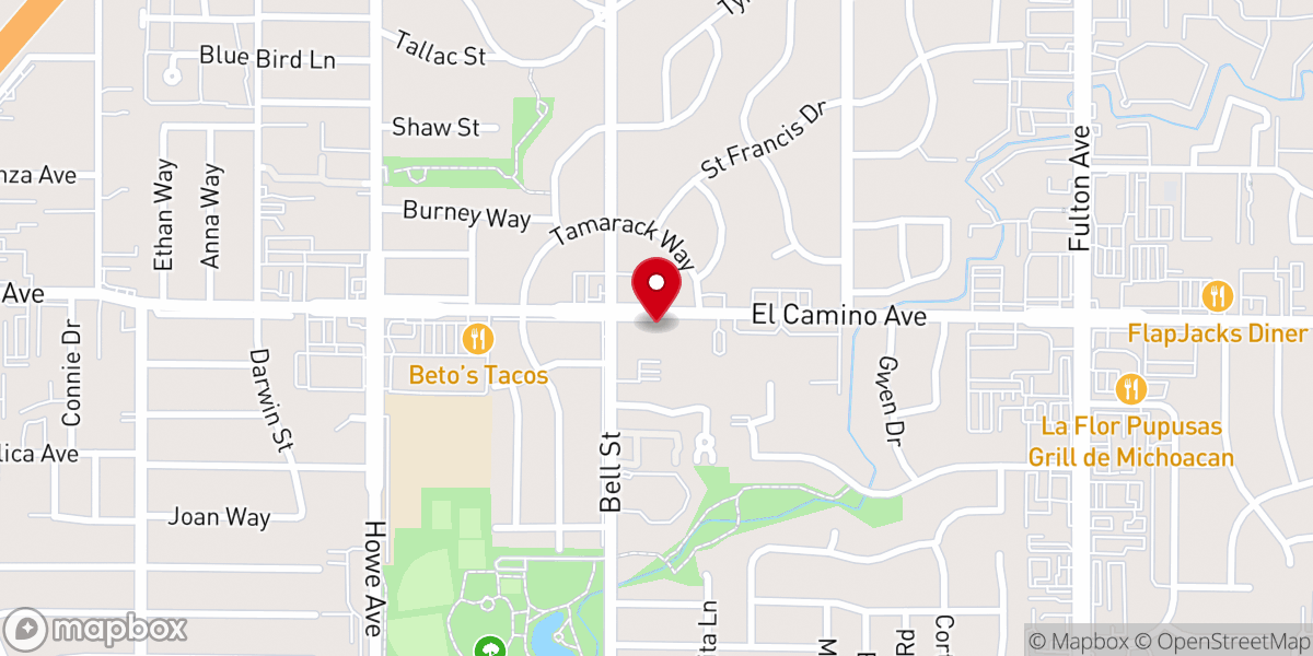 Map showing location of Saint Philomene School