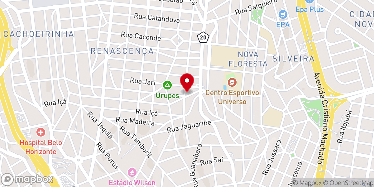 Map showing location of Igreja Batista da Renascença
