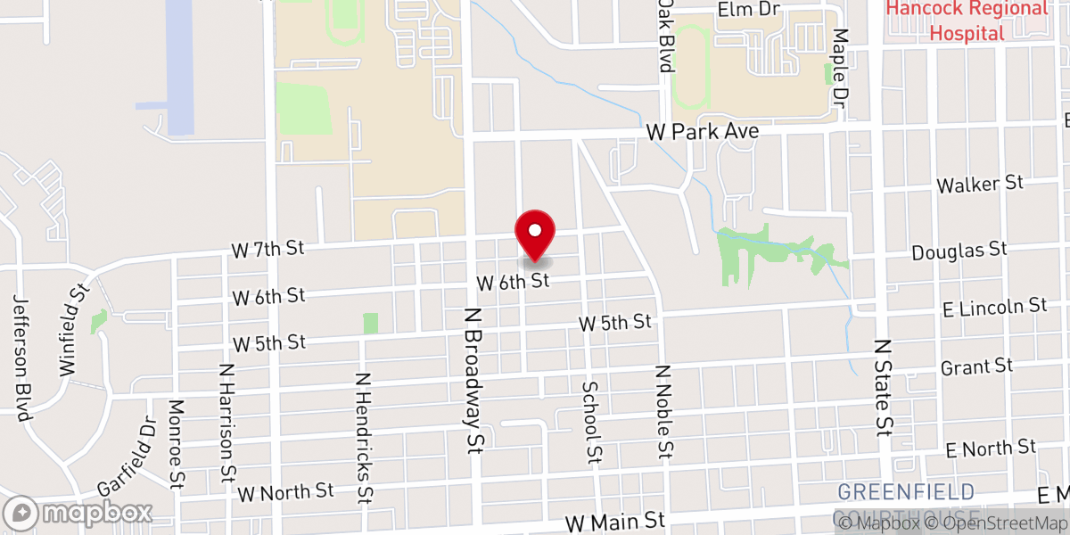 Map showing location of Faithway Baptist Church