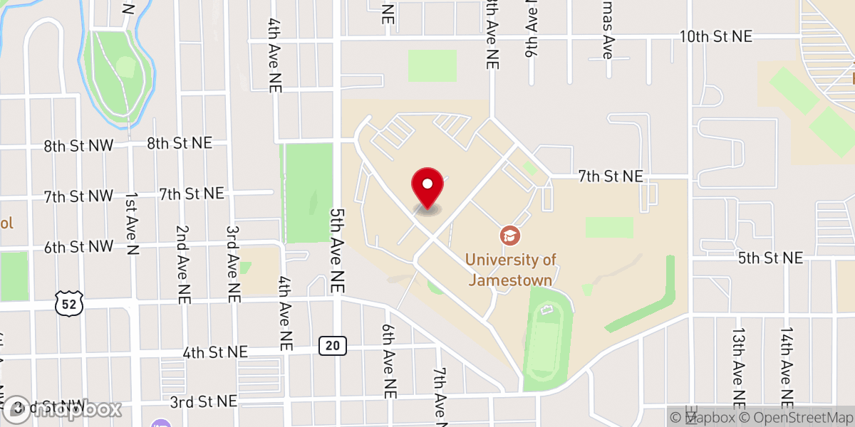 Map showing location of Voorhees Chapel