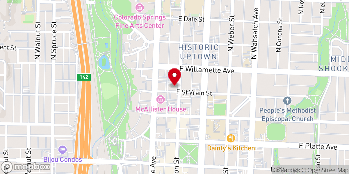 Map showing location of First Congregational Church