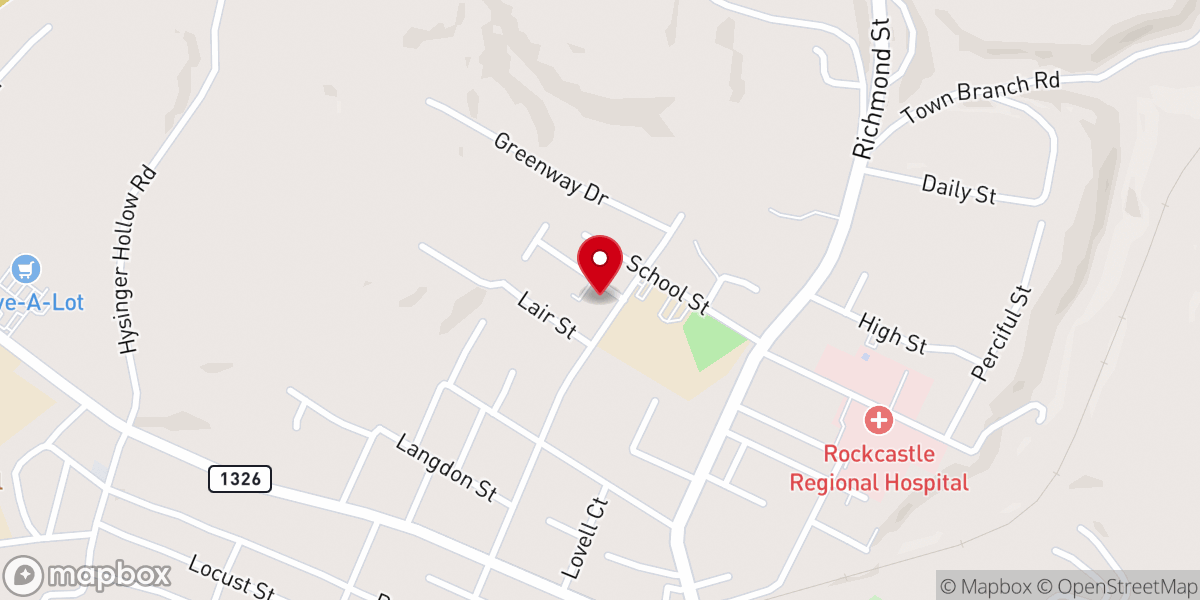 Map showing location of Our Lady of Mt Vernon