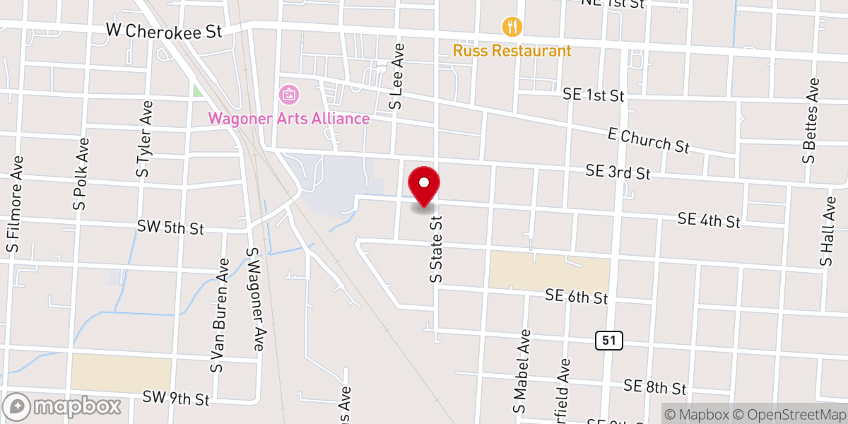 Map showing location of Abundant Life Pentecostal