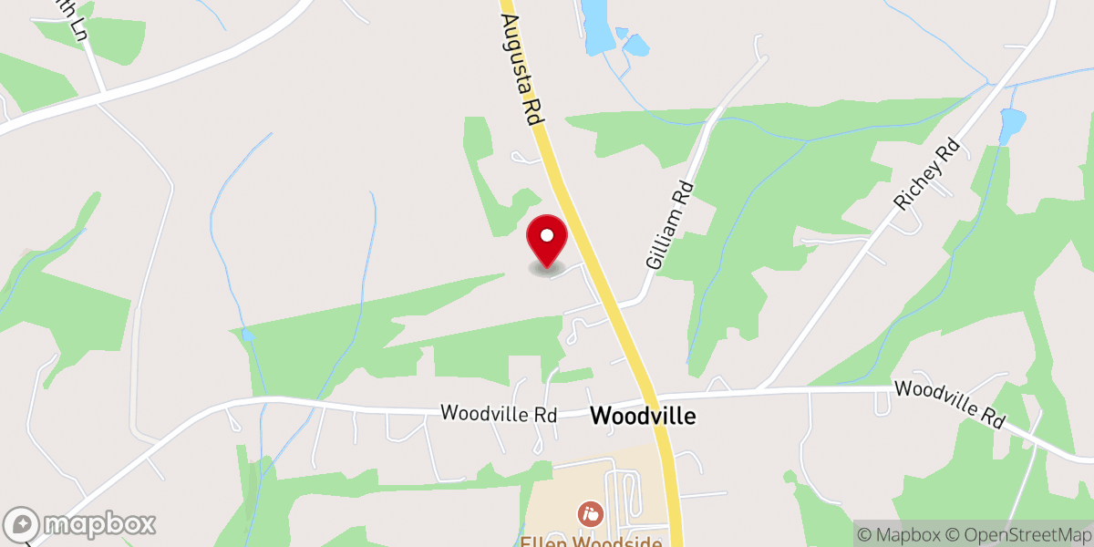 Map showing location of South Greenville Church