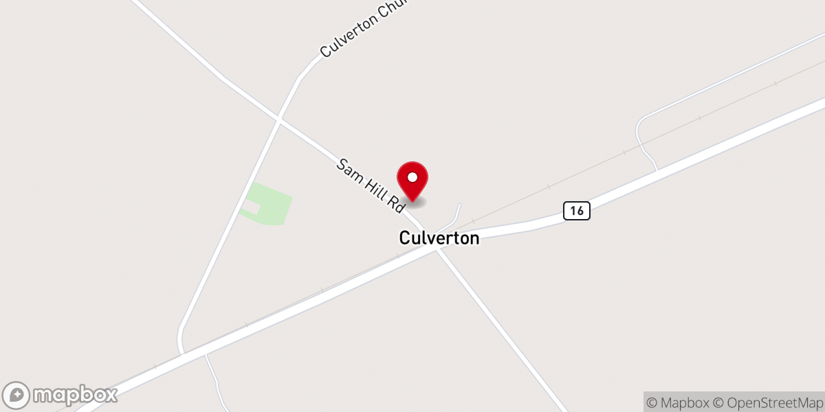 Map showing location of Turner Church