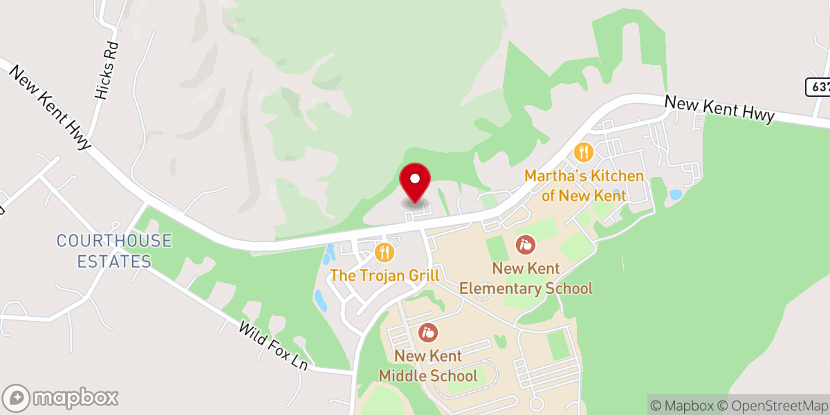 Map showing location of Corinth Baptist Church