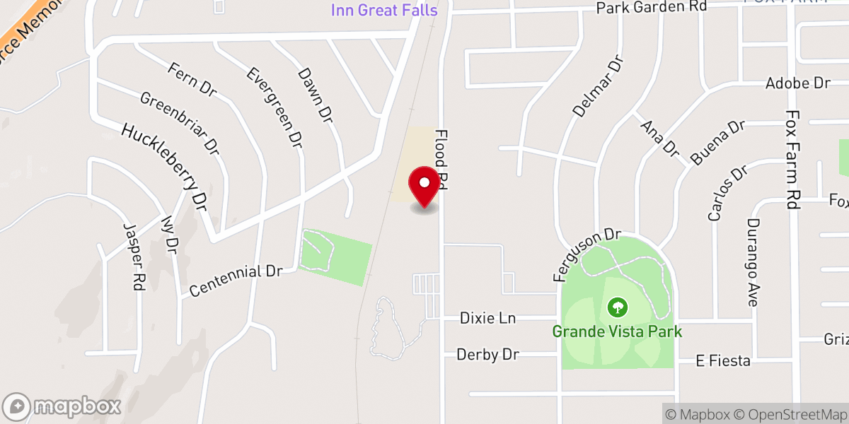 Map showing location of Great Falls Seventh-Day Adventist Church