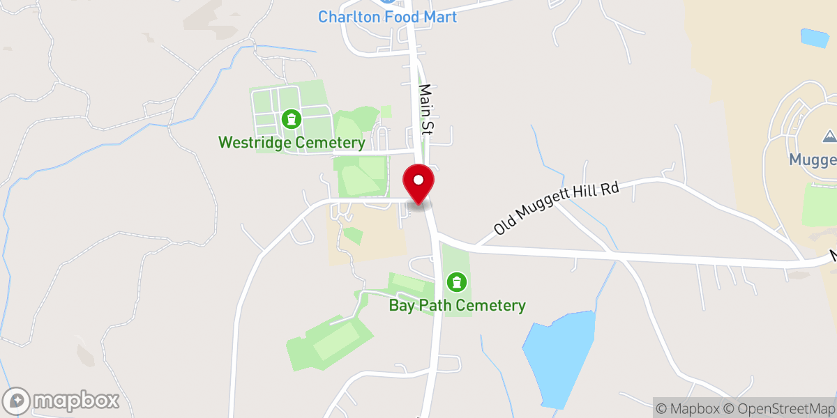 Map showing location of Federated Church of Charlton