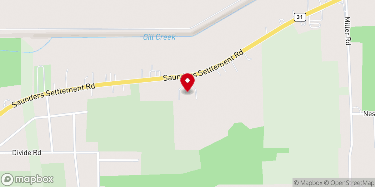 Map showing location of Forestview Church of God