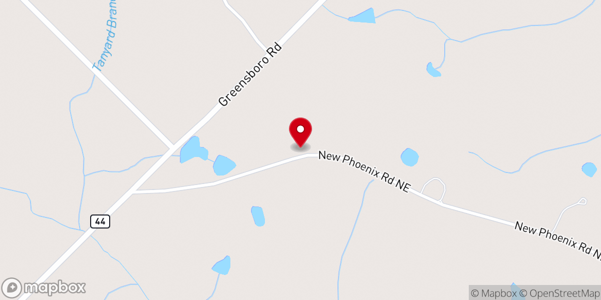 Map showing location of Jones Grove Baptist Church