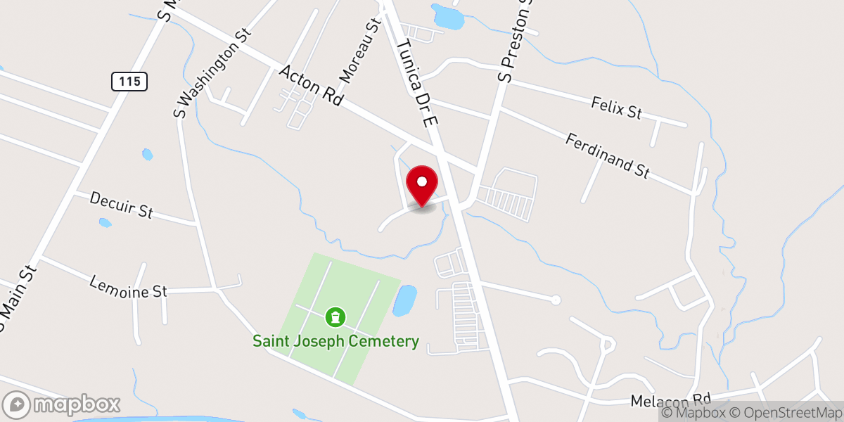 Map showing location of Avoyelles Parish Sheriff's Office