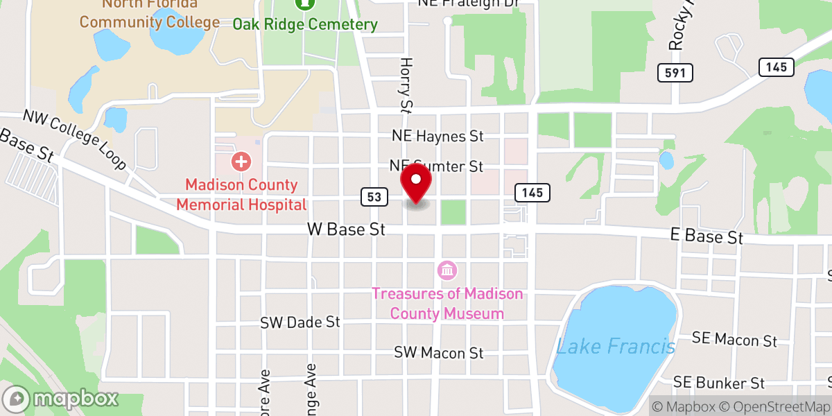Map showing location of St. Mary's Episcopal Church
