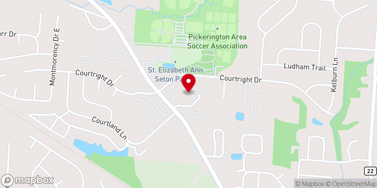 Map showing location of Vineyard Columbus - Pickerington Campus
