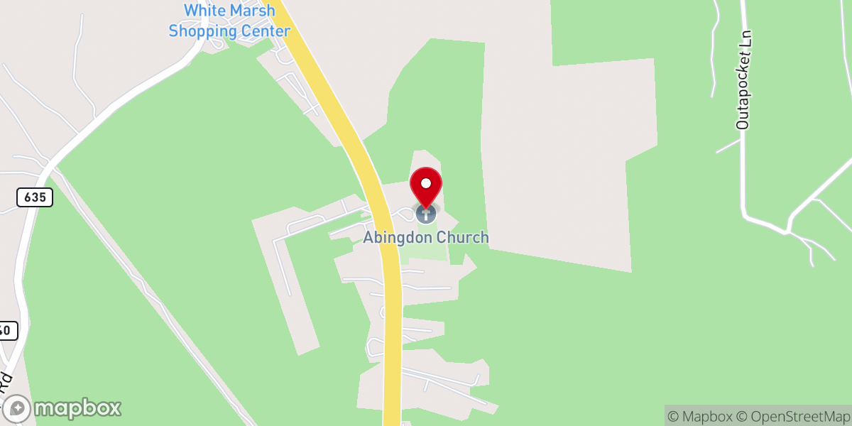 Map showing location of Abingdon Episcopal Church