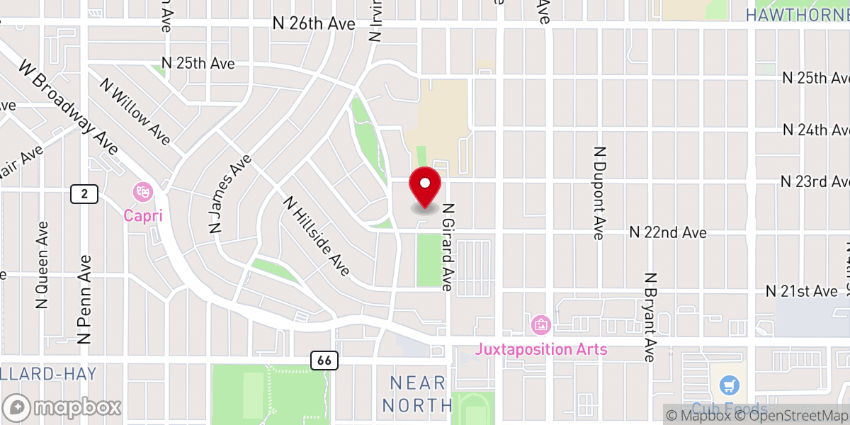 Map showing location of Family Baptist Church