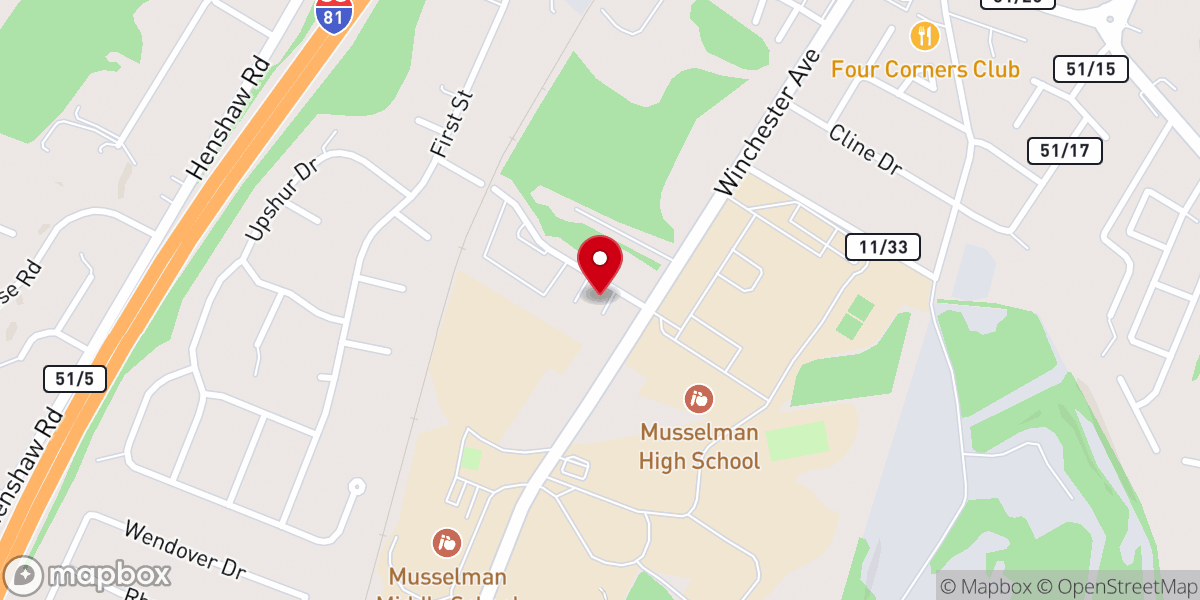 Map showing location of South Berkeley Baptist Church