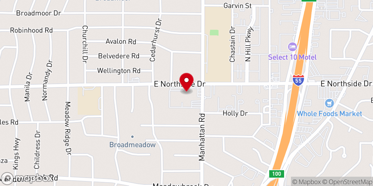 Map showing location of Grace City Church