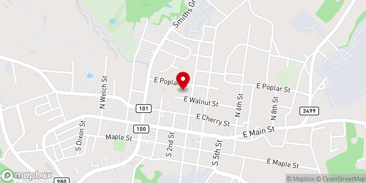 Map showing location of Fountain of Life Church