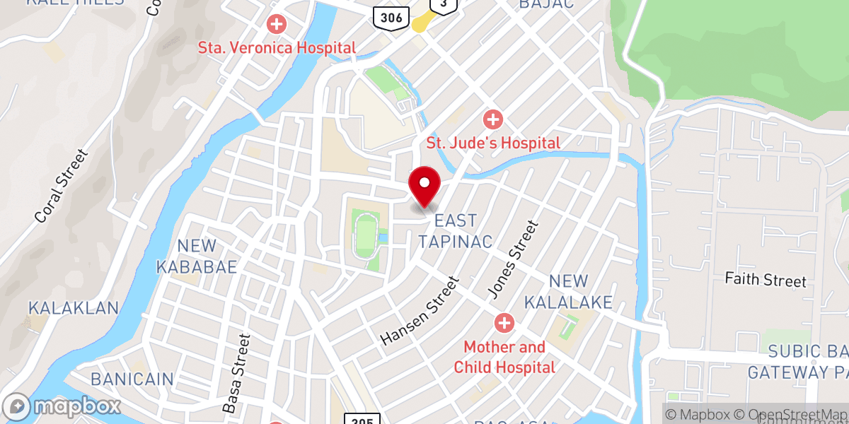 Map showing location of Macedonia Bible Baptist Church