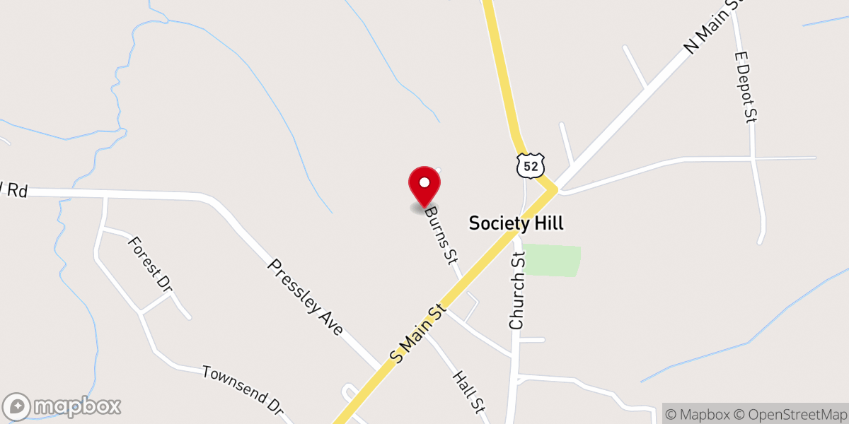 Map showing location of Trinity Episcopal Church