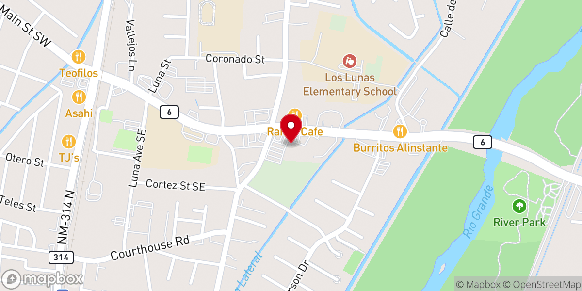 Map showing location of Calvary Chapel New Harvest