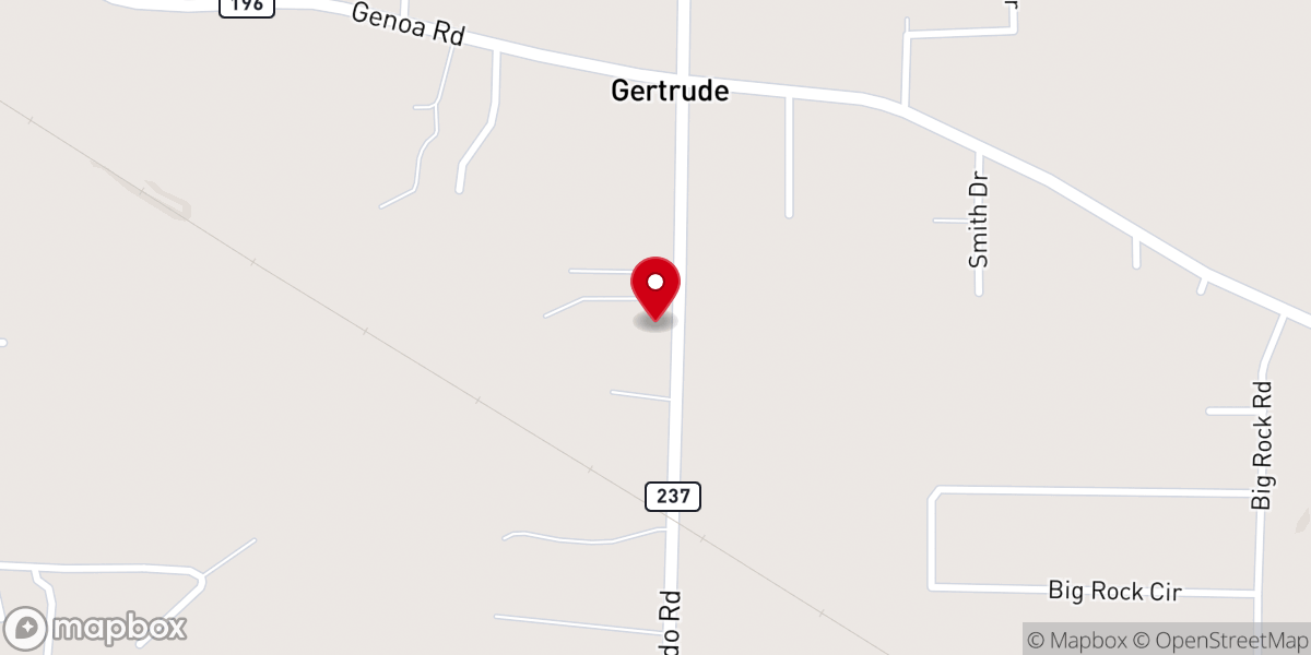Map showing location of Tennessee Baptist Church
