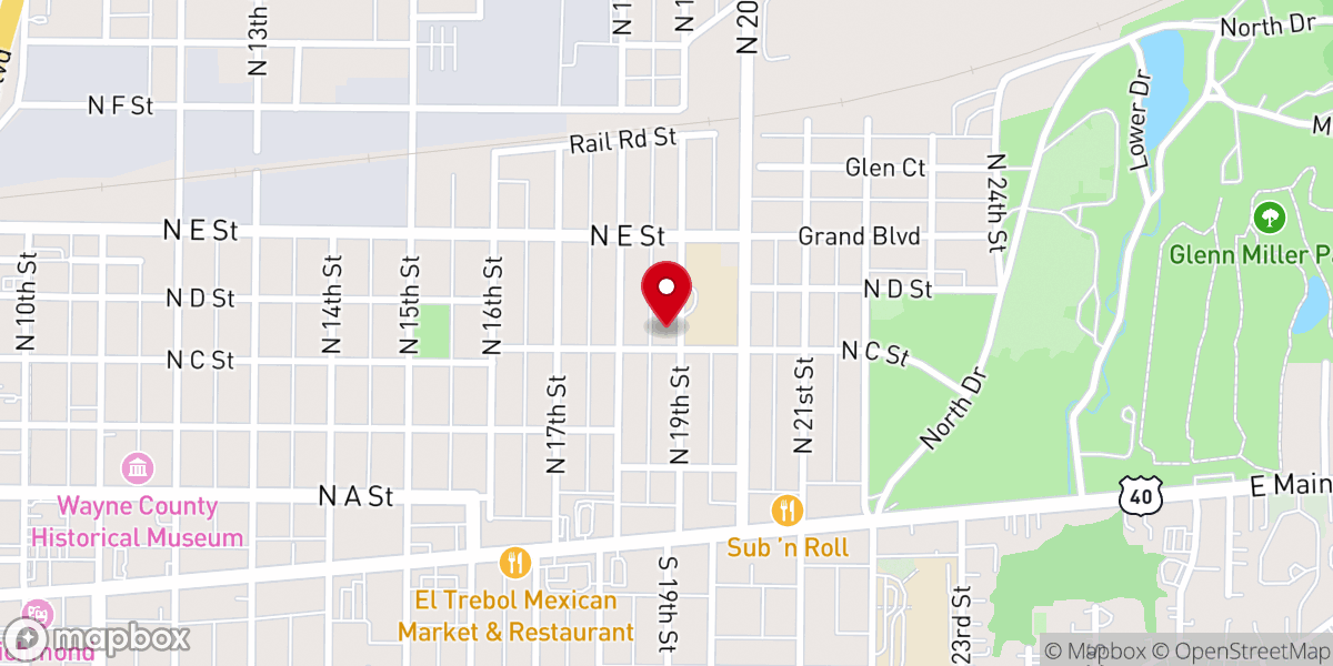 Map showing location of Community foodpantry