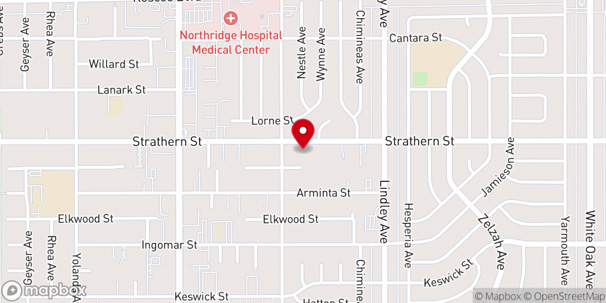 Map showing location of Iglesia De Dios En Reseda