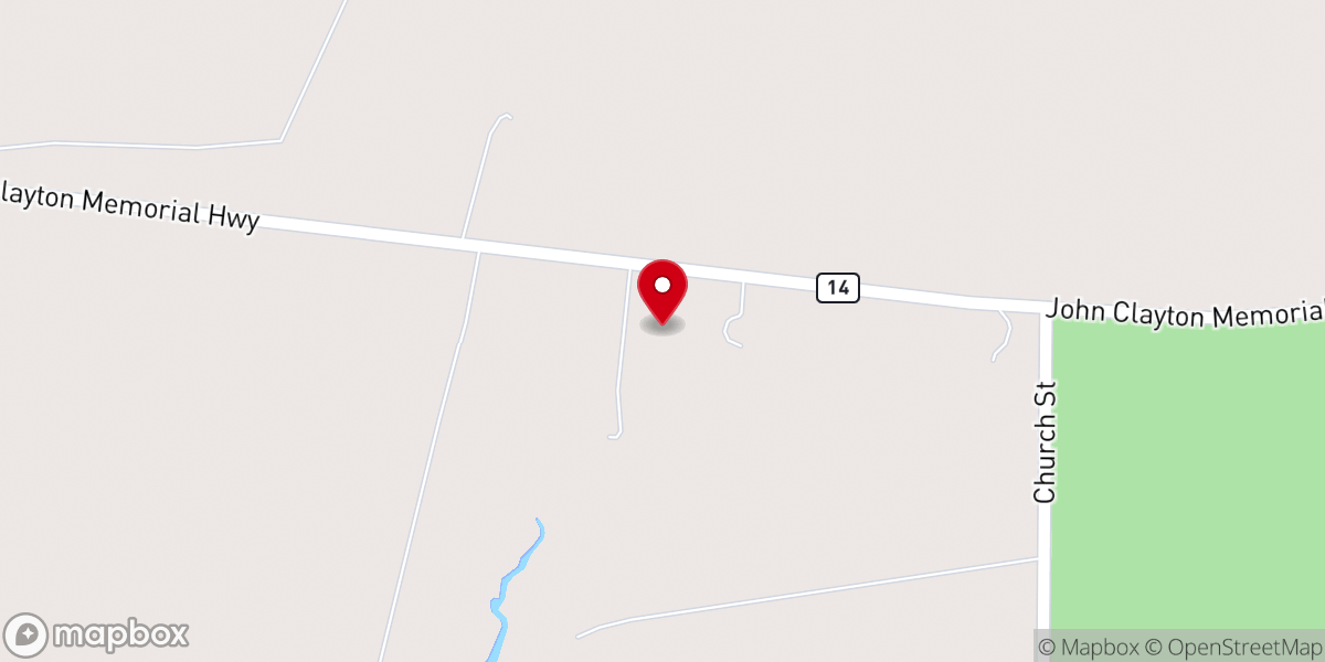 Map showing location of Faith Baptist Church