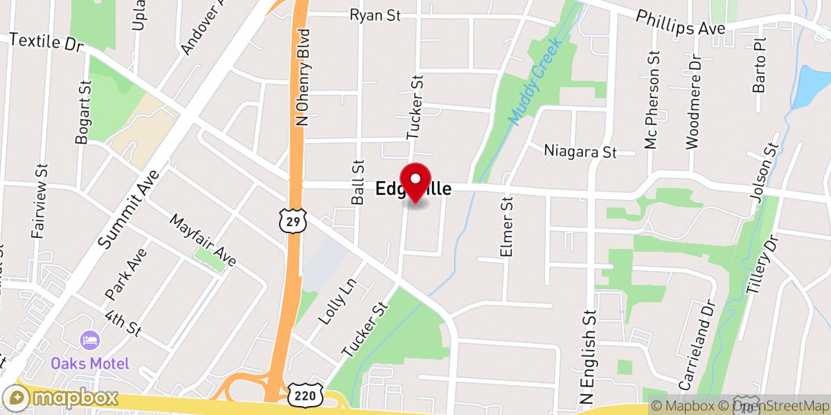 Map showing location of Faith Tabernacle-Praise