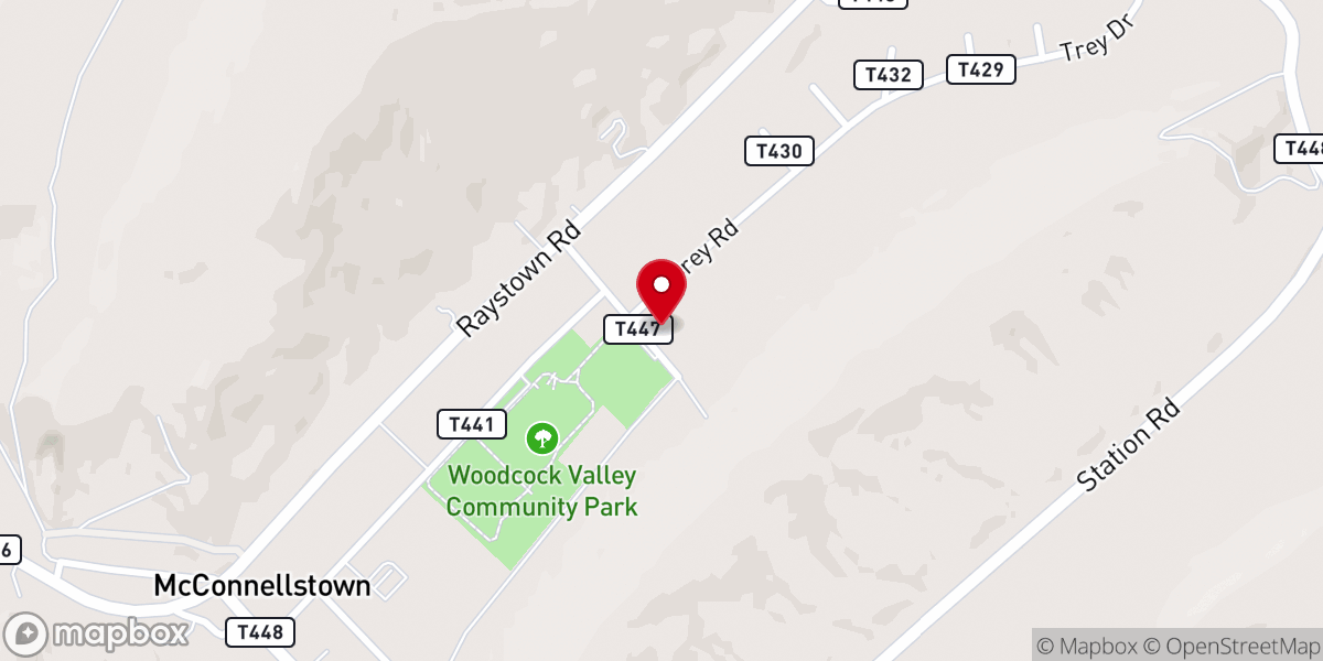 Map showing location of McConnellstown Church of the Nazarene