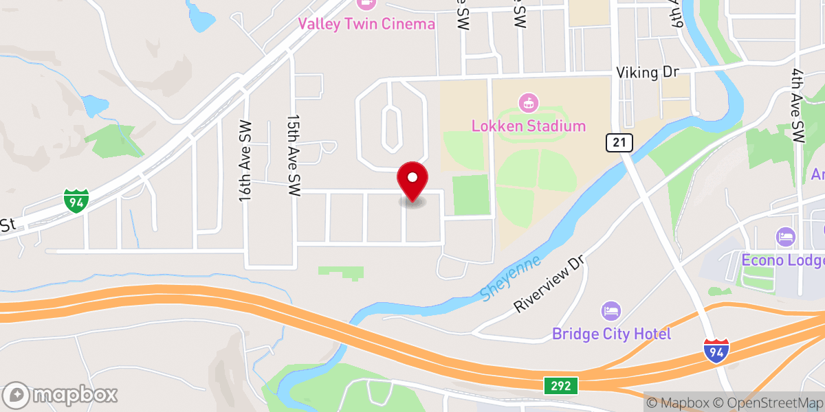 Map showing location of Elim Evangelical Free Church