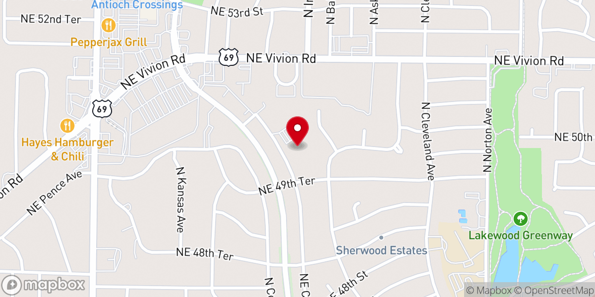 Map showing location of Episcopal Church of the Good Shepherd