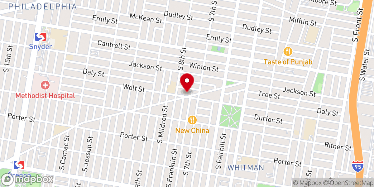 Map showing location of Lovely Baptist Church