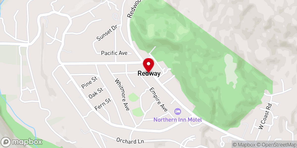 Map showing location of New Wine Fellowship of Southern Humboldt