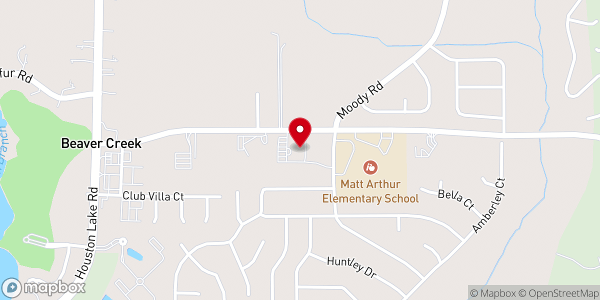 Map showing location of Centerpoint Church